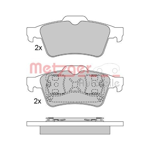 METZGER Bremsbelagsatz, Scheibenbremse
