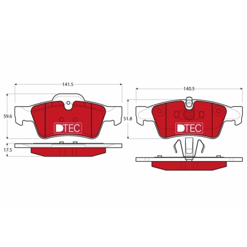 TRW Bremsbelagsatz, Scheibenbremse DTEC COTEC