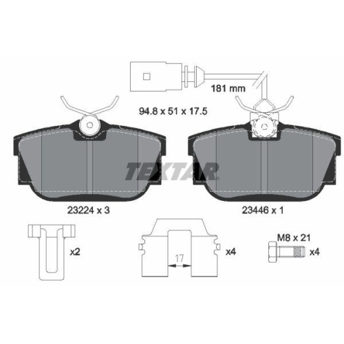 TEXTAR Bremsbelagsatz, Scheibenbremse Q+