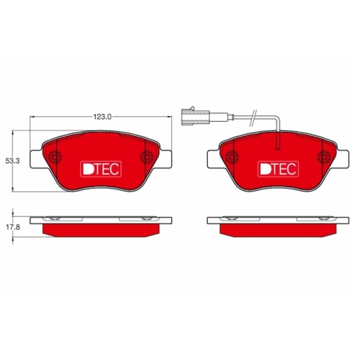 TRW Bremsbelagsatz, Scheibenbremse DTEC COTEC