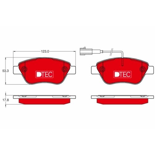 TRW Bremsbelagsatz, Scheibenbremse DTEC COTEC