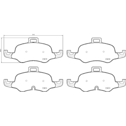 BREMBO Bremsbelagsatz, Scheibenbremse PRIME LINE