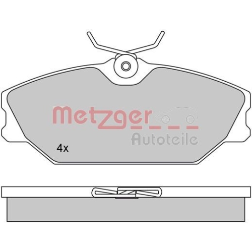 METZGER Bremsbelagsatz, Scheibenbremse