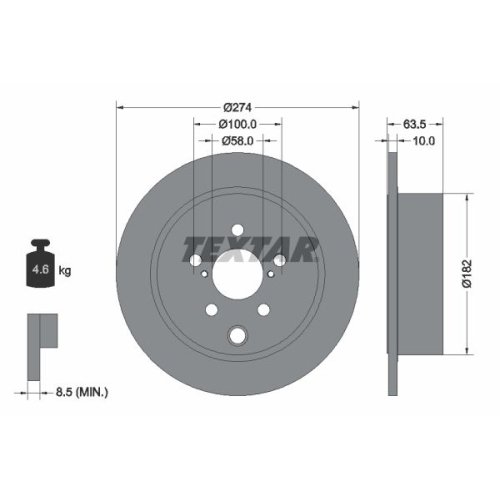 TEXTAR Bremsscheibe PRO