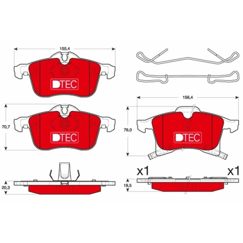 TRW Bremsbelagsatz, Scheibenbremse DTEC COTEC