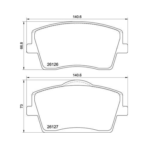 BREMBO Bremsbelagsatz, Scheibenbremse PRIME LINE