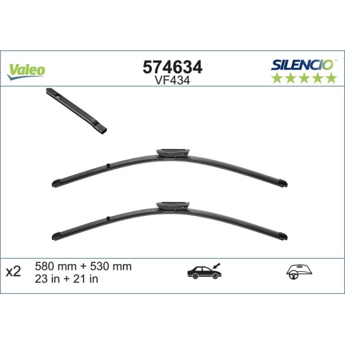 VALEO Wischblatt SILENCIO FLAT BLADE SET