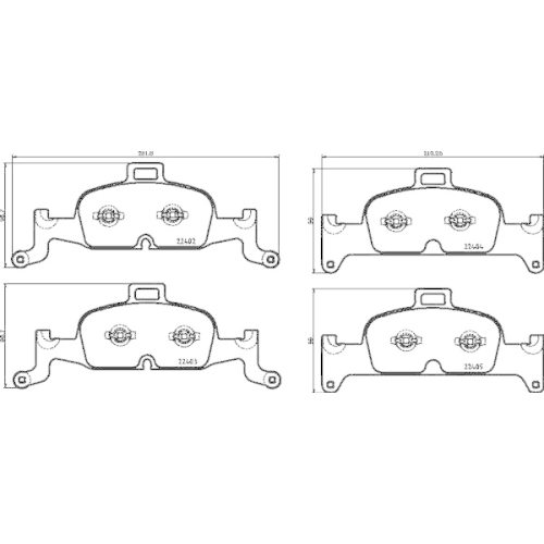 BREMBO Bremsbelagsatz, Scheibenbremse PRIME LINE