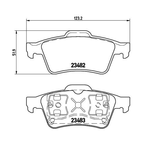 BREMBO Bremsbelagsatz, Scheibenbremse PRIME LINE