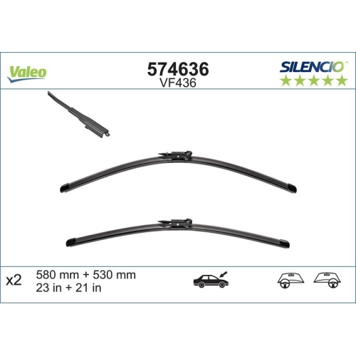 VALEO Wischblatt SILENCIO FLAT BLADE SET