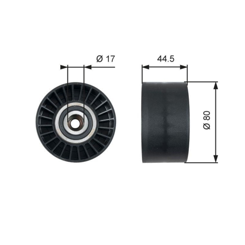 GATES Umlenk-/F&uuml;hrungsrolle, Keilrippenriemen FleetRunner&trade;