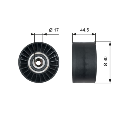 GATES Umlenk-/Führungsrolle, Keilrippenriemen FleetRunner™