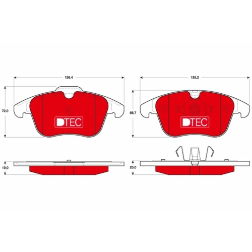 TRW Bremsbelagsatz, Scheibenbremse DTEC COTEC