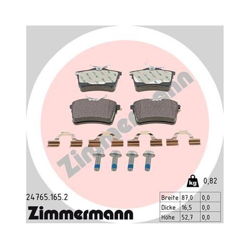 ZIMMERMANN Bremsbelagsatz, Scheibenbremse