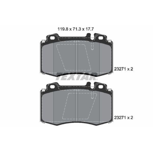 TEXTAR Bremsbelagsatz, Scheibenbremse Q+