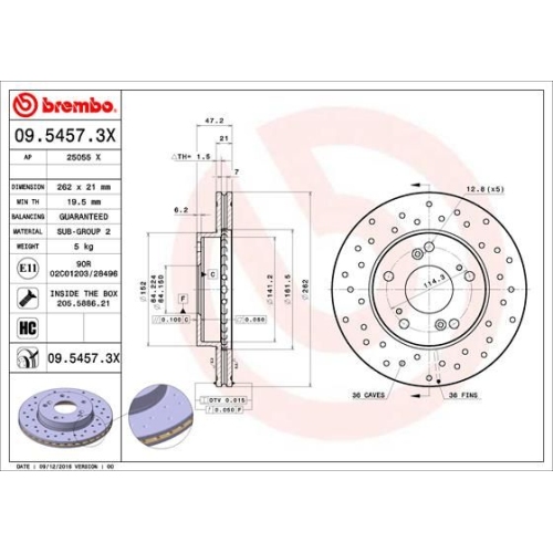 BREMBO Bremsscheibe XTRA LINE - Xtra