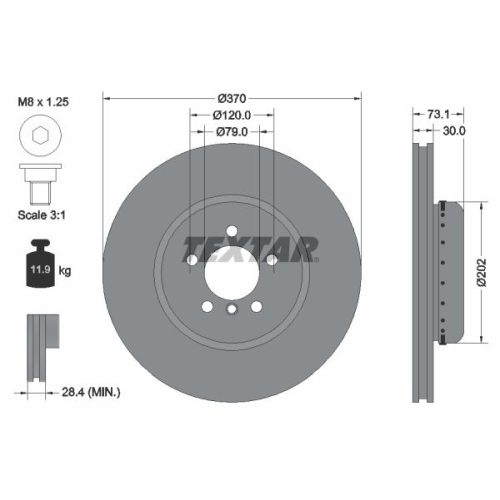 TEXTAR Bremsscheibe PRO+