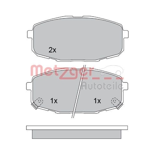 METZGER Bremsbelagsatz, Scheibenbremse