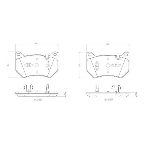 BREMBO Bremsbelagsatz, Scheibenbremse PRIME LINE