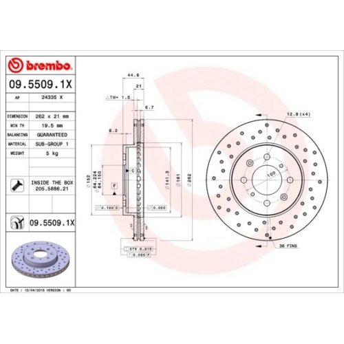 BREMBO Bremsscheibe XTRA LINE - Xtra