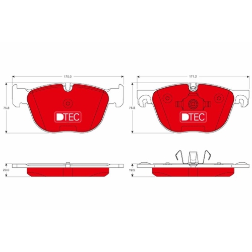 TRW Bremsbelagsatz, Scheibenbremse DTEC COTEC