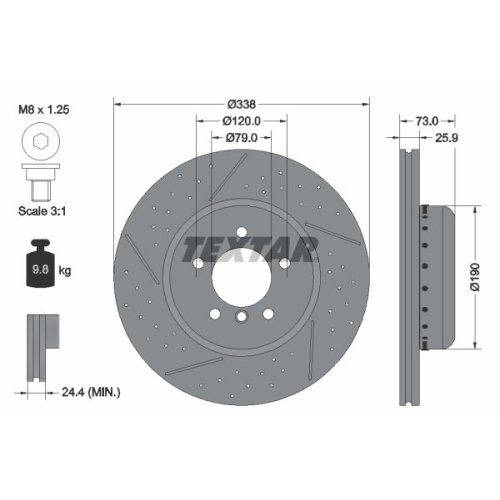 TEXTAR Bremsscheibe PRO+