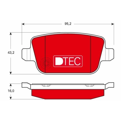 TRW Bremsbelagsatz, Scheibenbremse DTEC COTEC