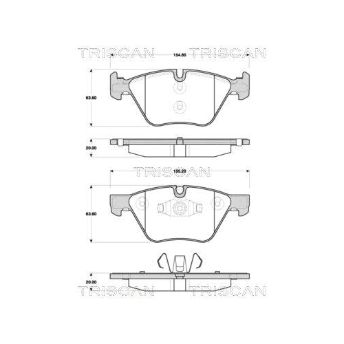 TRISCAN Bremsbelagsatz, Scheibenbremse