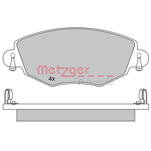 METZGER Bremsbelagsatz, Scheibenbremse