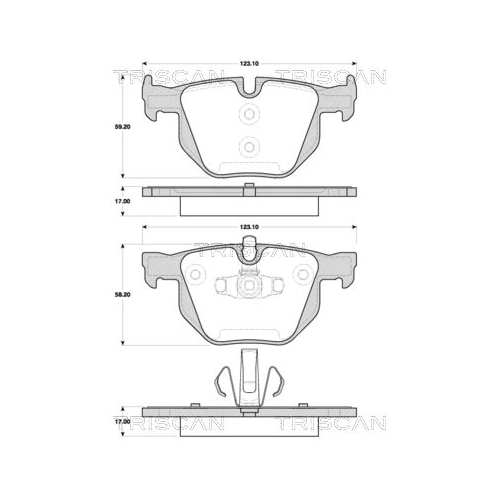 TRISCAN Bremsbelagsatz, Scheibenbremse