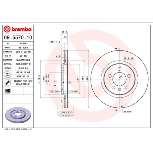 BREMBO Bremsscheibe PRIME LINE