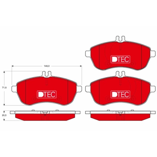 TRW Bremsbelagsatz, Scheibenbremse DTEC COTEC