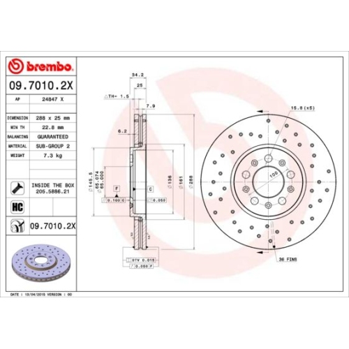 BREMBO Bremsscheibe XTRA LINE - Xtra