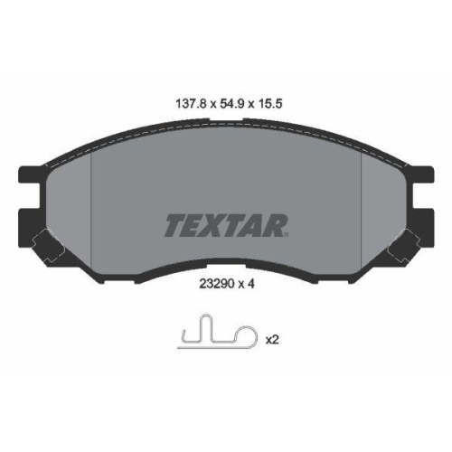 TEXTAR Bremsbelagsatz, Scheibenbremse