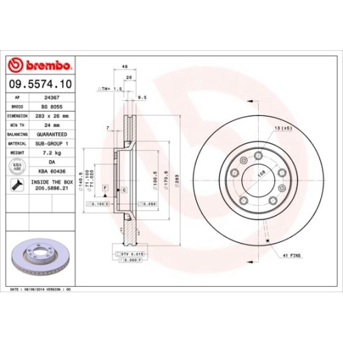 BREMBO Bremsscheibe PRIME LINE