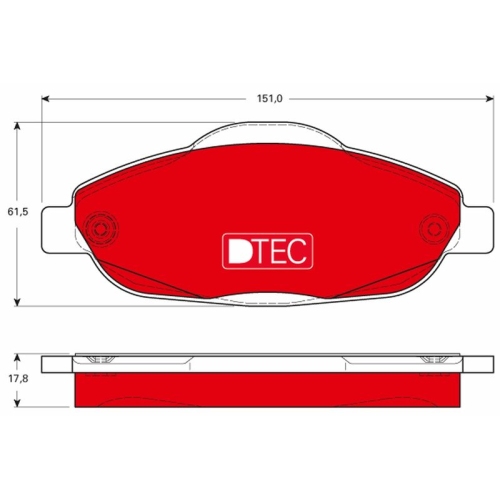 TRW Bremsbelagsatz, Scheibenbremse DTEC COTEC