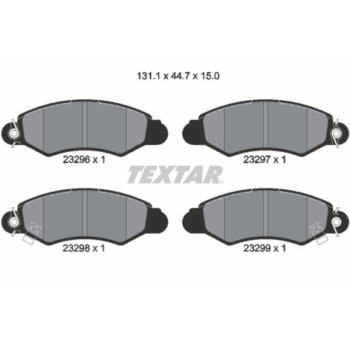 TEXTAR Bremsbelagsatz, Scheibenbremse