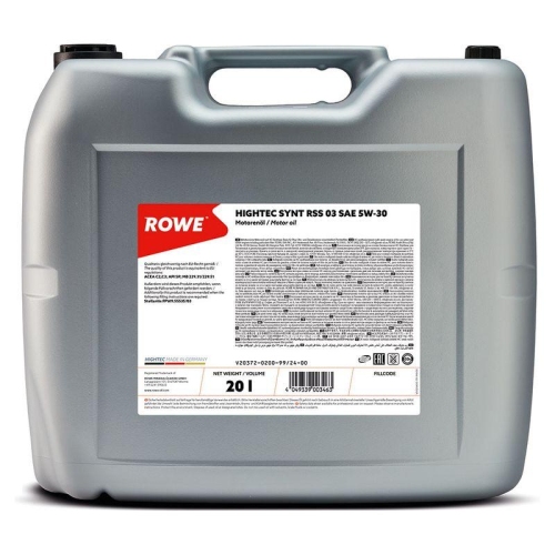 ROWE Motoröl HIGHTEC SYNT RSS 03 SAE 5W-30 (20372)