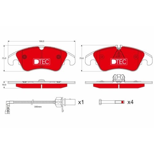 TRW Bremsbelagsatz, Scheibenbremse DTEC COTEC