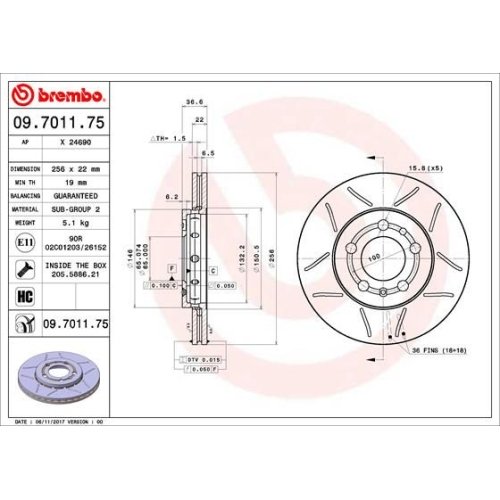 BREMBO Bremsscheibe XTRA LINE - Max