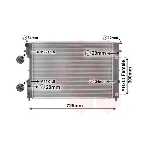 VAN WEZEL Kühler, Motorkühlung *** IR PLUS ***