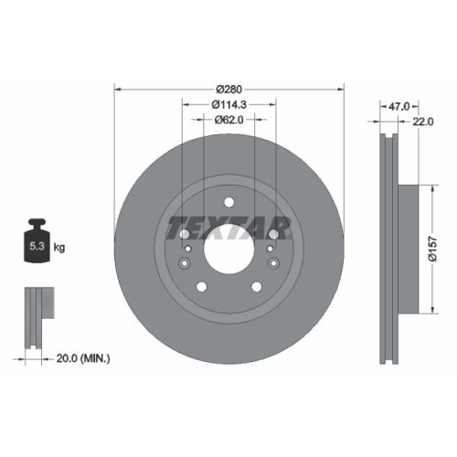 TEXTAR Bremsscheibe PRO