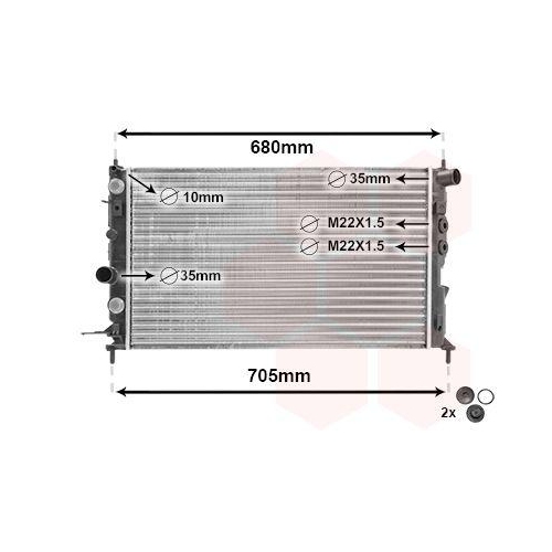 VAN WEZEL Kühler, Motorkühlung *** IR PLUS ***