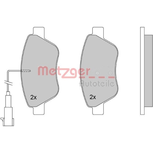 METZGER Bremsbelagsatz, Scheibenbremse