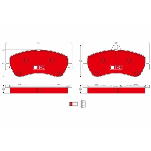TRW Bremsbelagsatz, Scheibenbremse DTEC COTEC