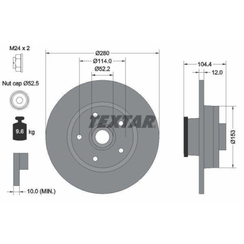TEXTAR Bremsscheibe PRO