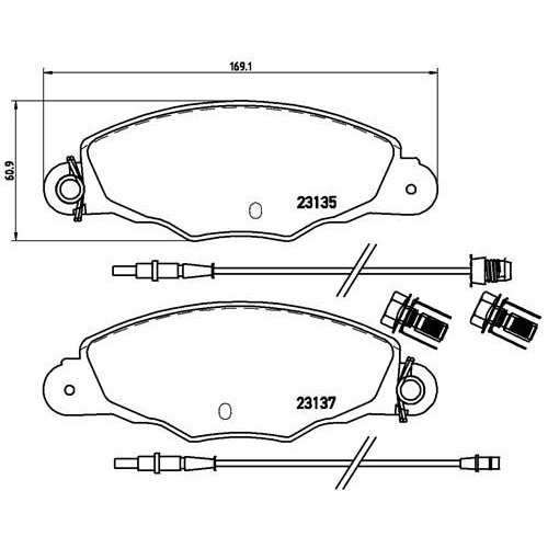 BREMBO Bremsbelagsatz, Scheibenbremse PRIME LINE