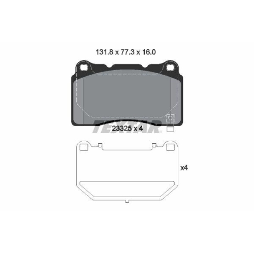 TEXTAR Bremsbelagsatz, Scheibenbremse Q+