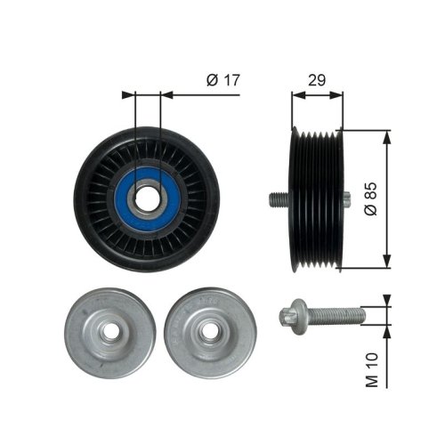 GATES Umlenk-/Führungsrolle, Keilrippenriemen DriveAlign™