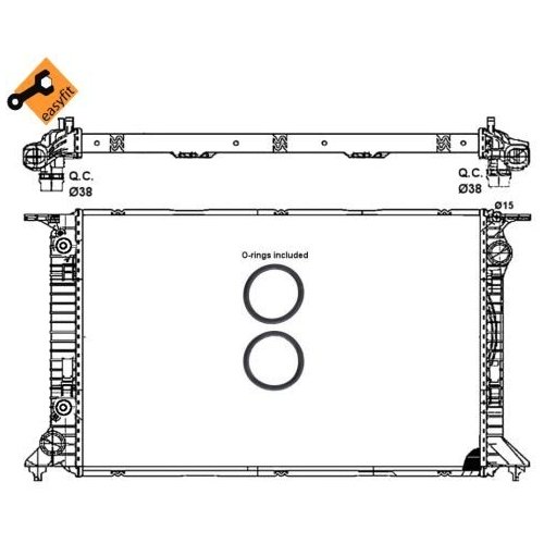 NRF Kühler, Motorkühlung EASY FIT